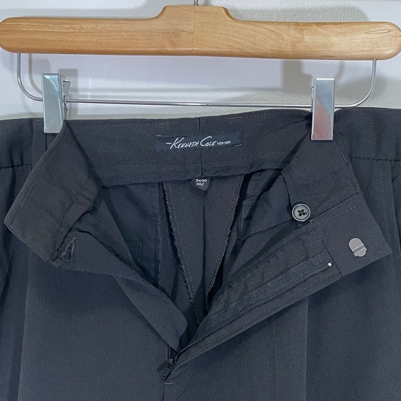 Kenneth Cole New York 34x30 Men's Elegant Black Dress Pants - Picture 3 of 4